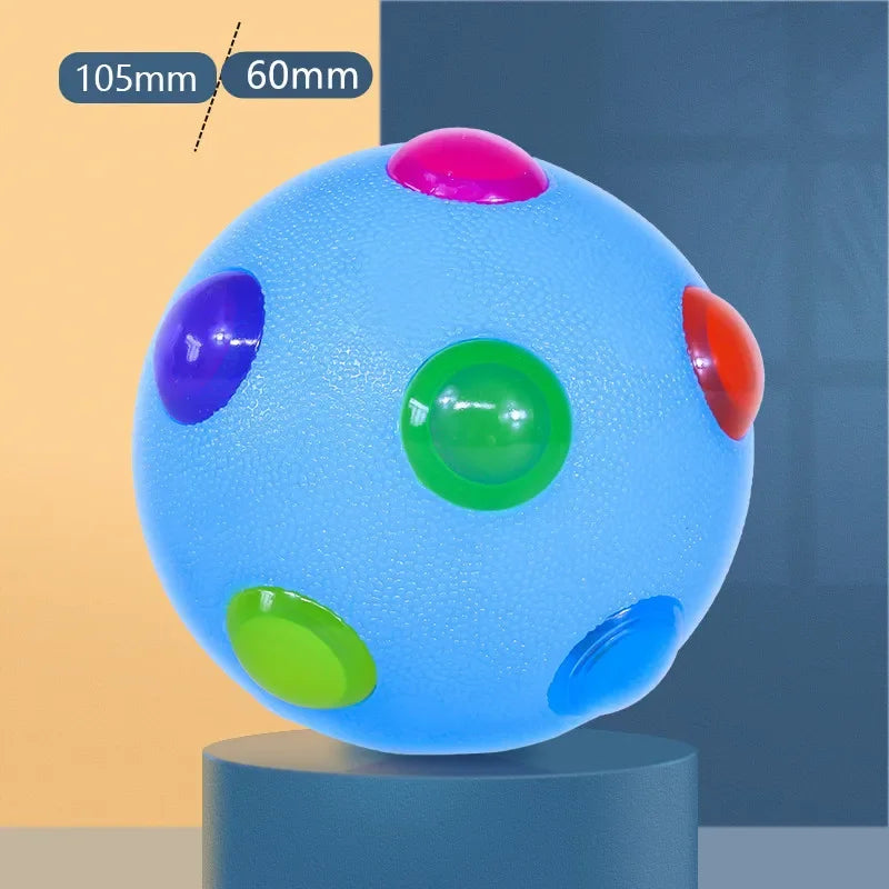 Bola Luminosa LED Interativa - Cães/Gatos, Crianças, Elástica, Piscante, Diversão Garantida