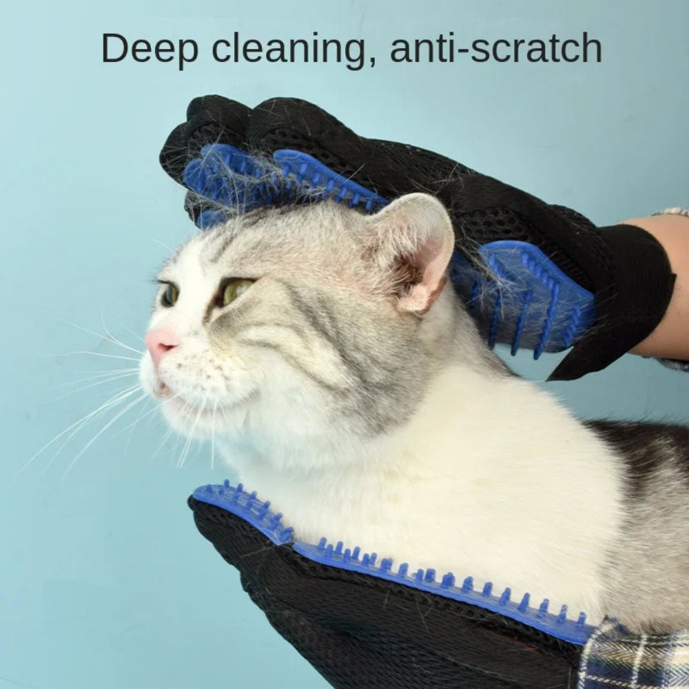 Luvas de Silicone 2 em 1 para Cães e Gatos - Tosa, Banho, Massagem e Remoção de Pelos