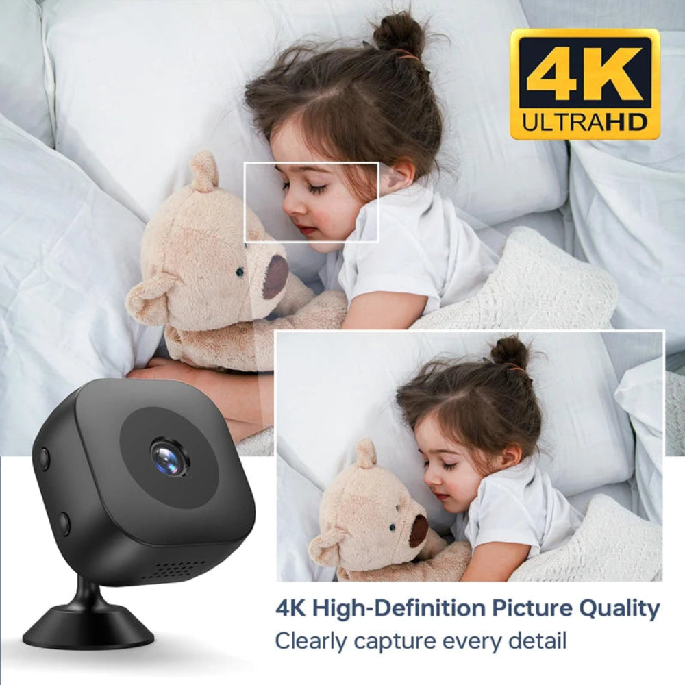 Mini Câmara IP WiFi 4K Xiaomi - Detecção Movimento, Visão Noturna Colorida, Interior/Exterior, App