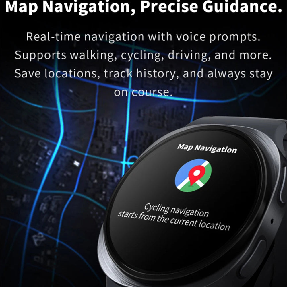 Relógio Inteligente Desportivo 2026 – Smartwatch Unissexo com Chamadas, NFC, Monitor Cardíaco e Controlo de Sono