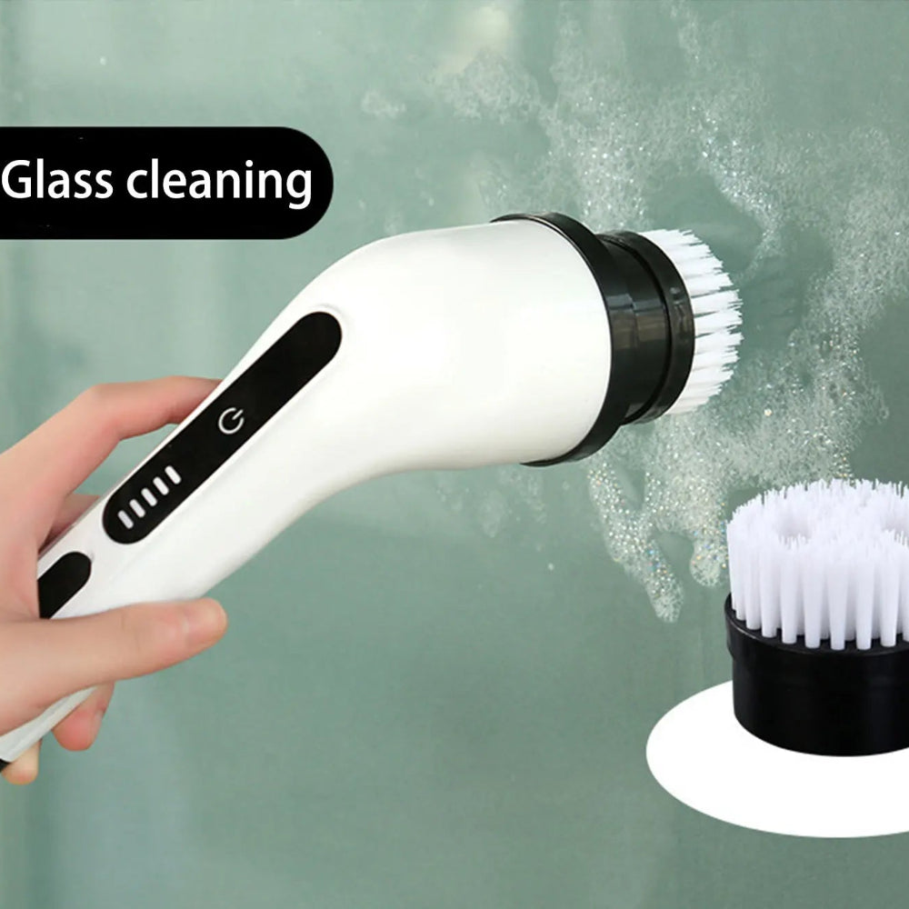 Escova de Limpeza Elétrica 9 em 1 com Bateria de 2000 mAh – Escova Multiusos Sem Fios para Casa de Banho, Cozinha e Sala com Cabeças Intermutáveis