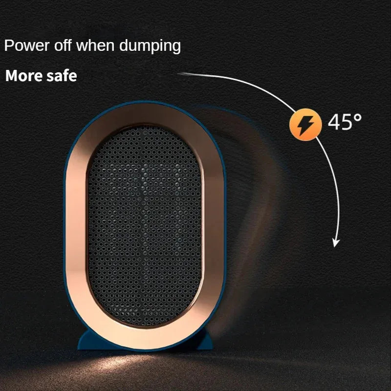 Aquecedor Elétrico Portátil 1200W - Ventilador Mesa, 2 Modos, Aquecimento Rápido, Escritório/Casa