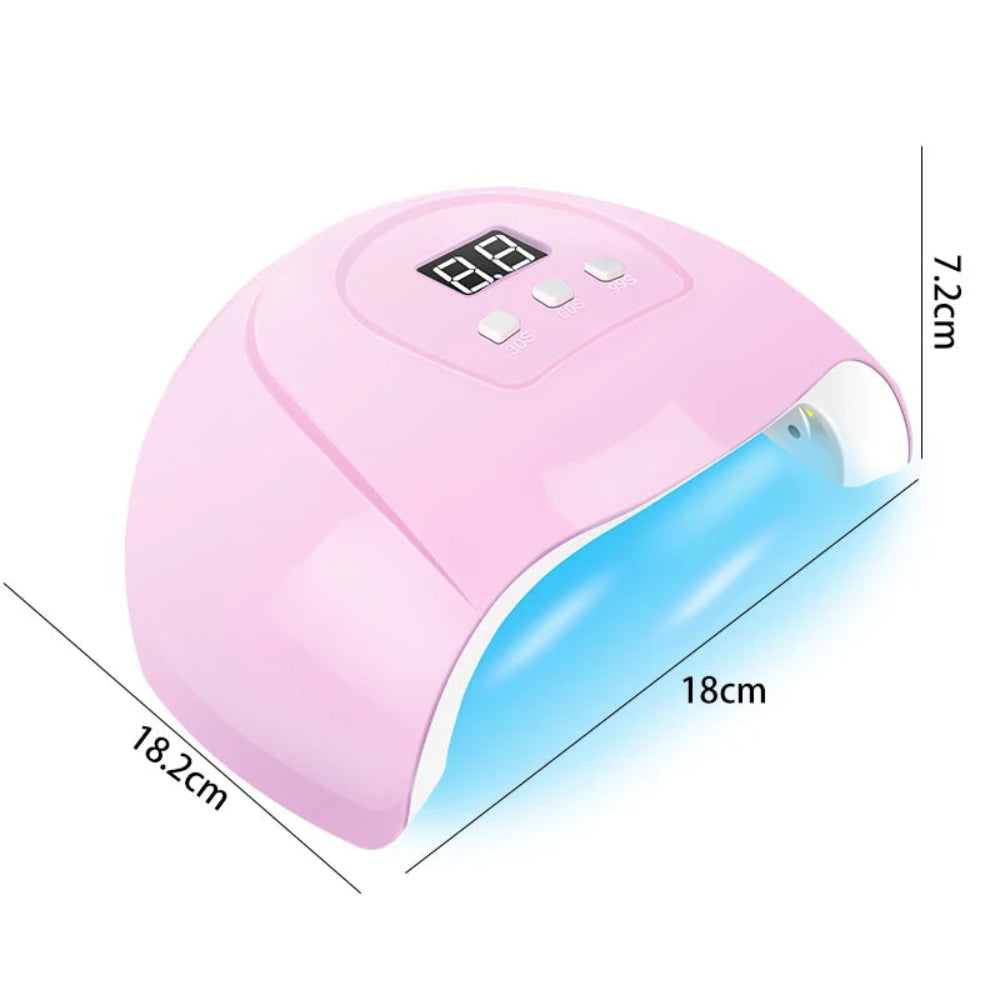 Kit Esmalte Gel Completo - Lâmpada UV 36W, 10 Cores Gel, Polygel, Broca Elétrica