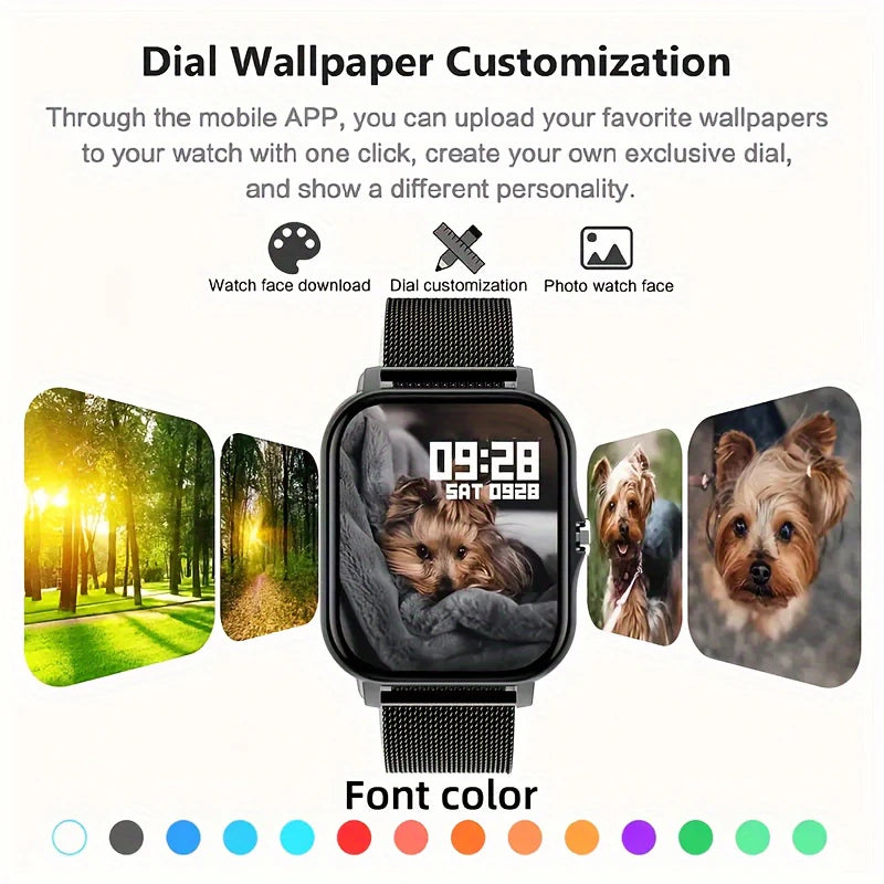 Smartwatch Xiaomi Air Max SY - Chamada BT, Saúde, Desporto, Monitor de Frequência Cardíaca, À Prova D'Água Para Telefones Android IOS