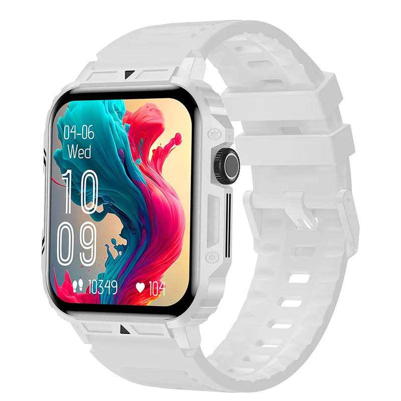 Smartwatch Militar L81 2024 - Chamada BT,  Monitor de Saúde, IP68, 100+ Desportos, à Prova D'água