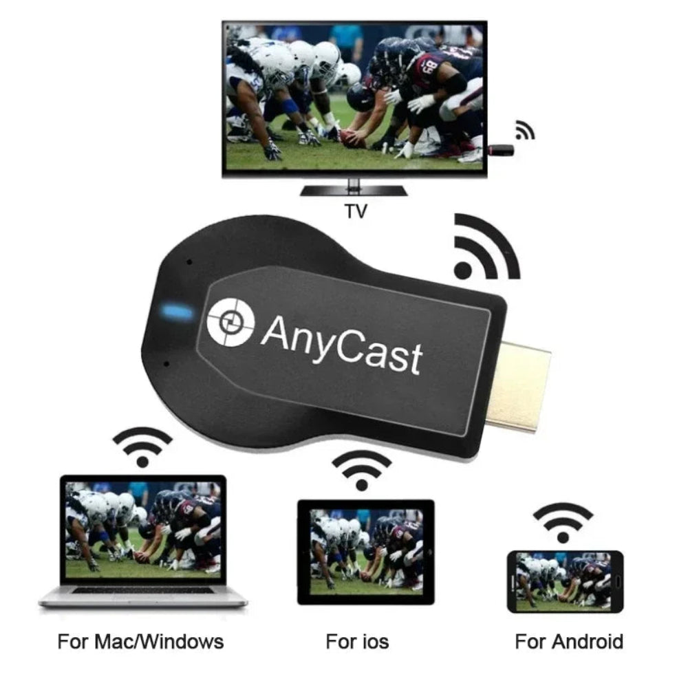 M2 Plus Dongle WiFi Display 4K/1080P HDMI - Transmissão Sem Fios para TV, iOS/Android/Windows/Mac