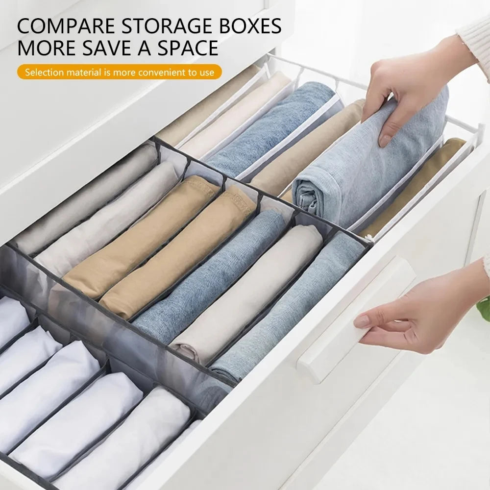 Organizador Gavetas Roupa - Jeans, T-Shirts, Íntimo, Divisórias, Nylon, Vários Tamanhos