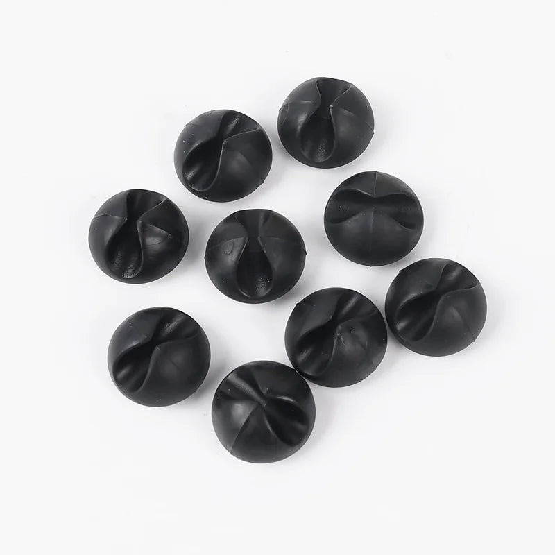 Organizador Cabos USB Silicone - 10/20 Peças, Fixador Fios, Suporte Fone