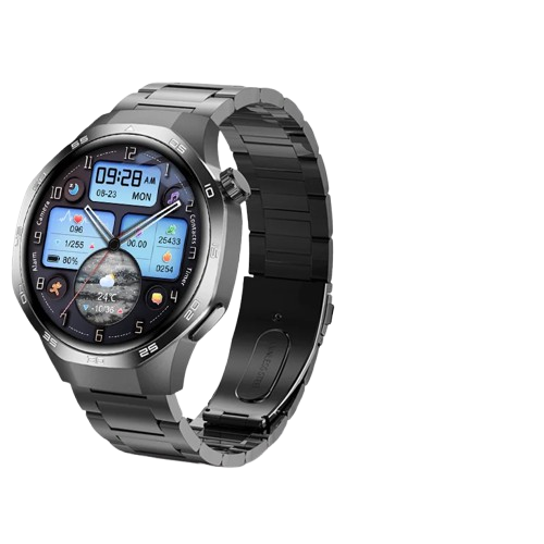 Smartwatch GT5 Pro - 2025 - AMOLED 1.53", NFC, Chamada BT, IP68, Rastreador GPS, Saúde, À Prova D'Água