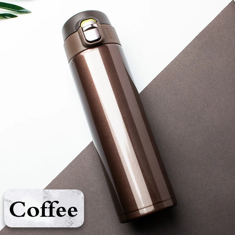 Garrafa Térmica Aço Inox 500ml - Tampa Salto, Café, Chá, Várias Cores