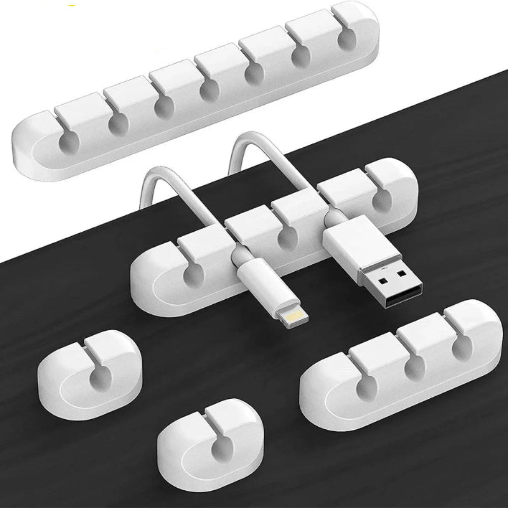 Organizador Cabos NNBILI Silicone - Suporte Mesa, Mouse/Fone, 3 Tamanhos