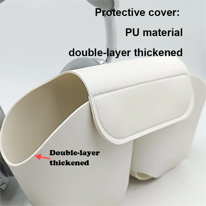 Capa Protetora Airpods Max - Couro Macio, Anti-Queda, Anti-Arranhões