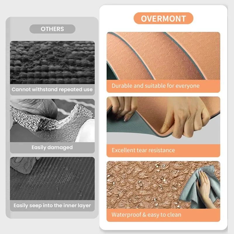 Tapete de Yoga WESTTUNE - Antiderrapante, TPE Ecológico, Alinhamento, Bolsa