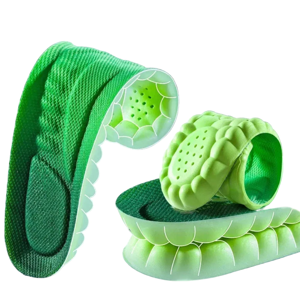 Palmilhas de Massagem 4D - Super Macias, Suporte Arco, Antiderrapantes, Unissexo