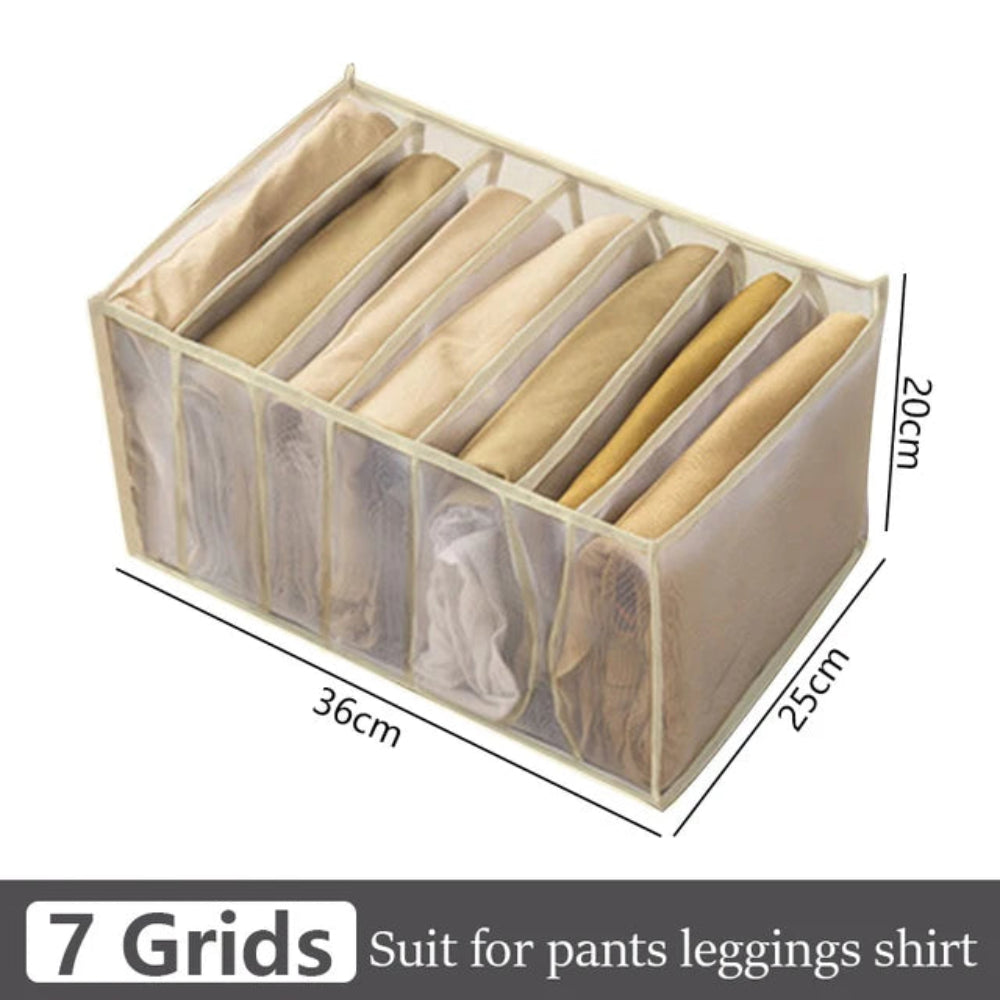 Organizador Gavetas Roupa - Jeans, T-Shirts, Íntimo, Divisórias, Nylon, Vários Tamanhos