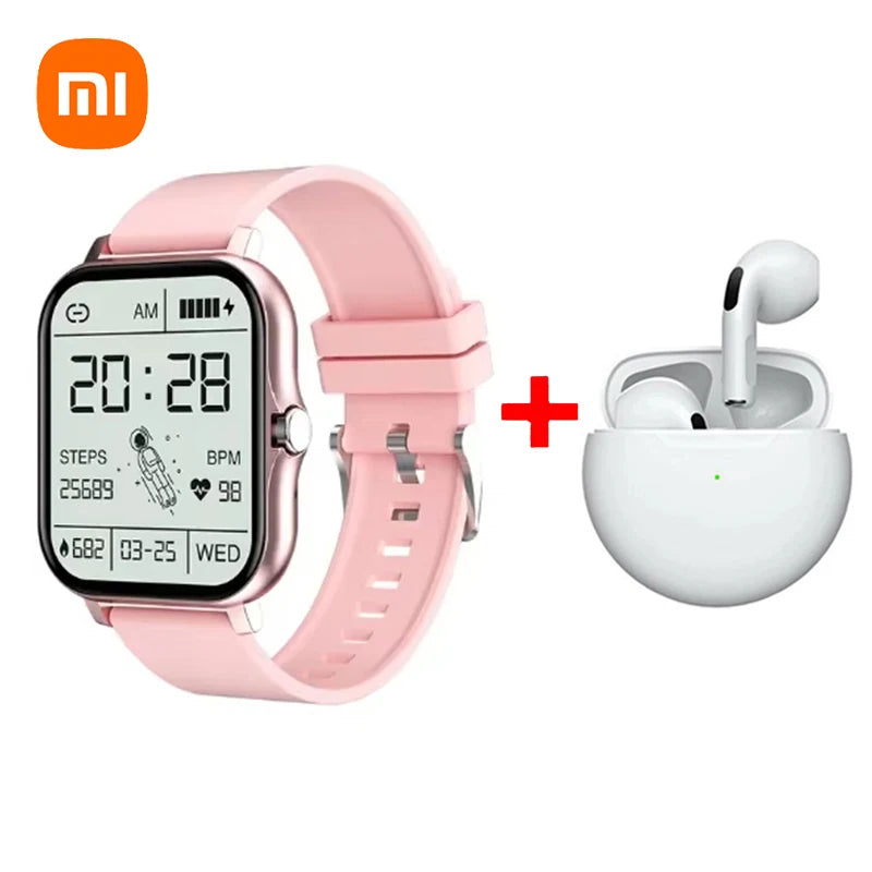 Smartwatch Xiaomi Air Max SY - Chamada BT, Saúde, Desporto, Monitor de Frequência Cardíaca, À Prova D'Água Para Telefones Android IOS