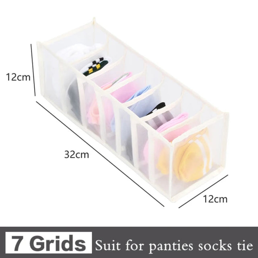 Organizador Gavetas Roupa - Jeans, T-Shirts, Íntimo, Divisórias, Nylon, Vários Tamanhos