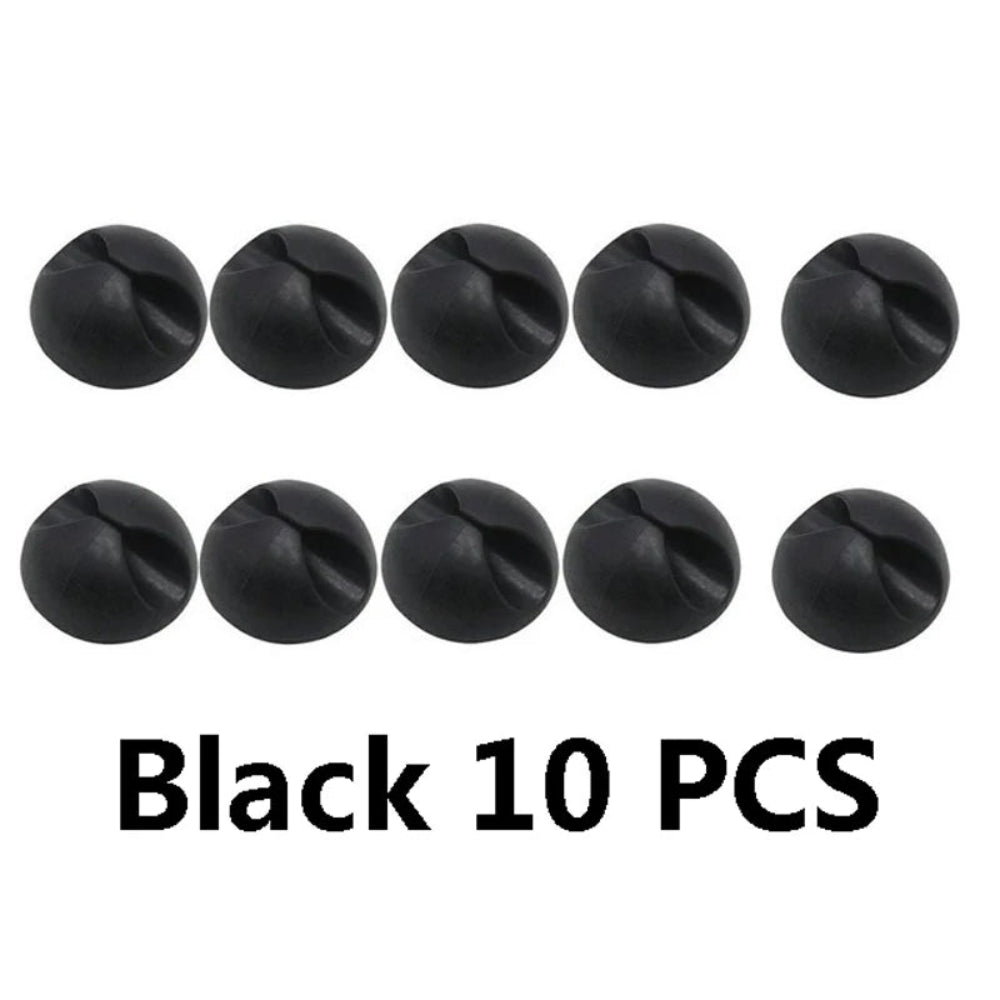 Organizador Cabos USB Silicone - 10/20 Peças, Fixador Fios, Suporte Fone