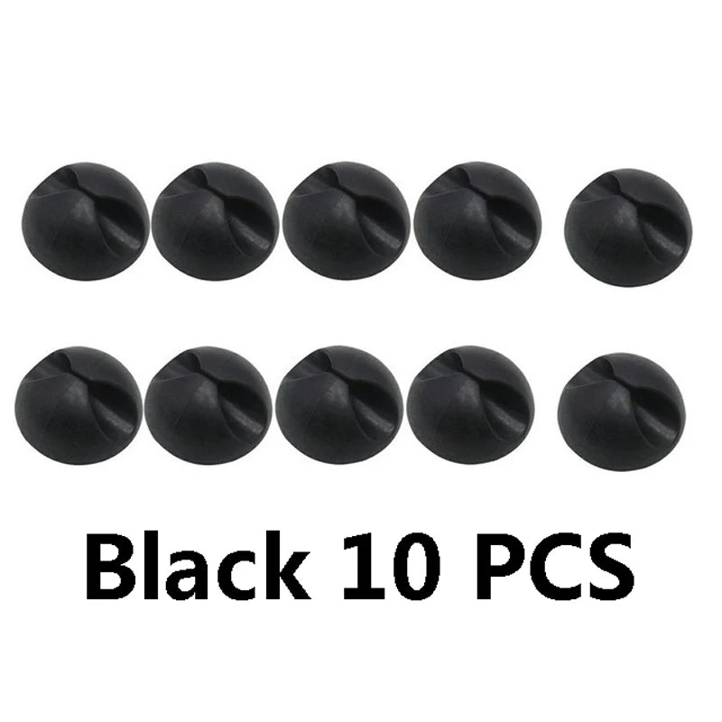 Organizador Cabos USB Silicone - 10/20 Peças, Fixador Fios, Suporte Fone