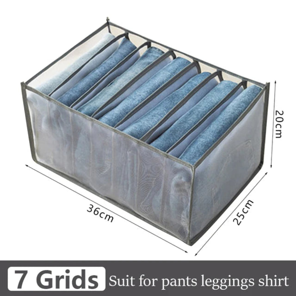 Organizador Gavetas Roupa - Jeans, T-Shirts, Íntimo, Divisórias, Nylon, Vários Tamanhos