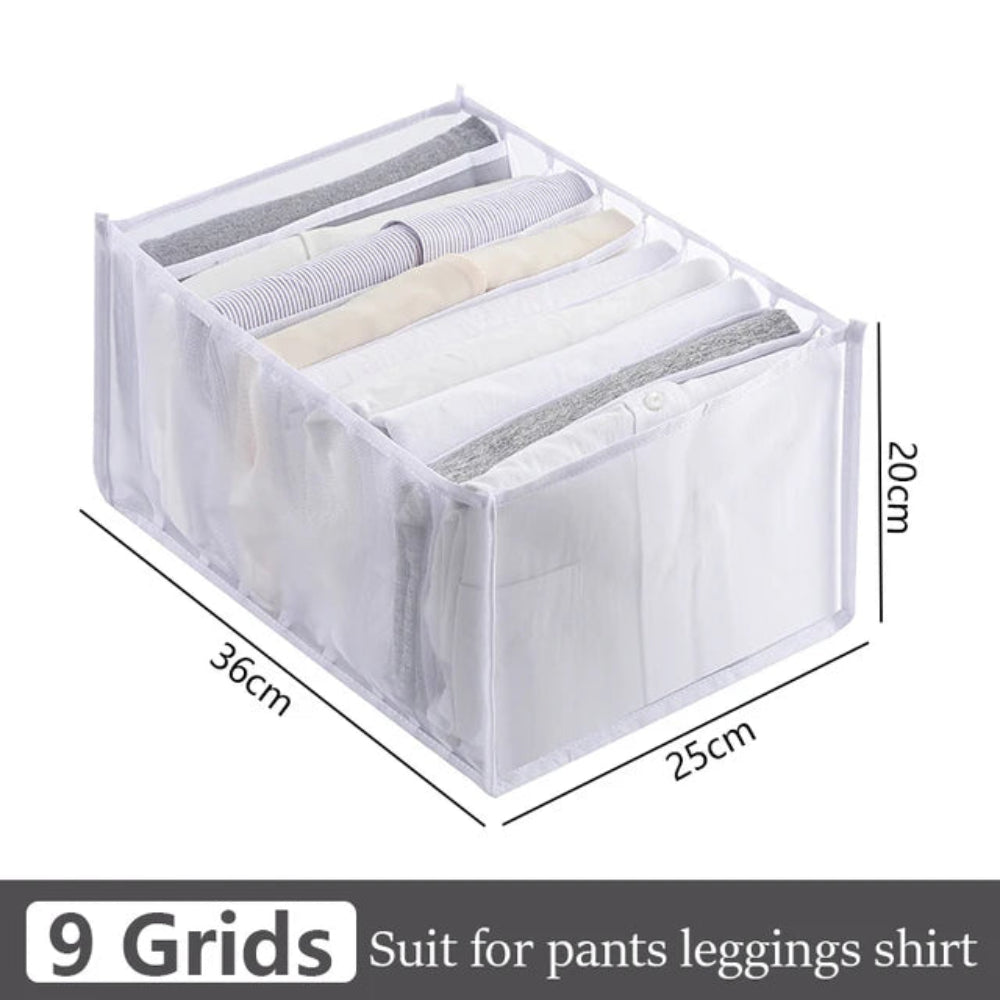 Organizador Gavetas Roupa - Jeans, T-Shirts, Íntimo, Divisórias, Nylon, Vários Tamanhos