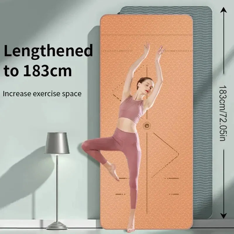 Tapete de Yoga WESTTUNE - Antiderrapante, TPE Ecológico, Alinhamento, Bolsa