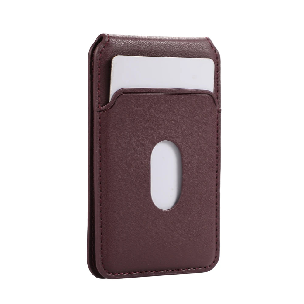 Carteira Magnética MagSafe Couro - Porta-Cartões, iPhone/Samsung, Várias Cores