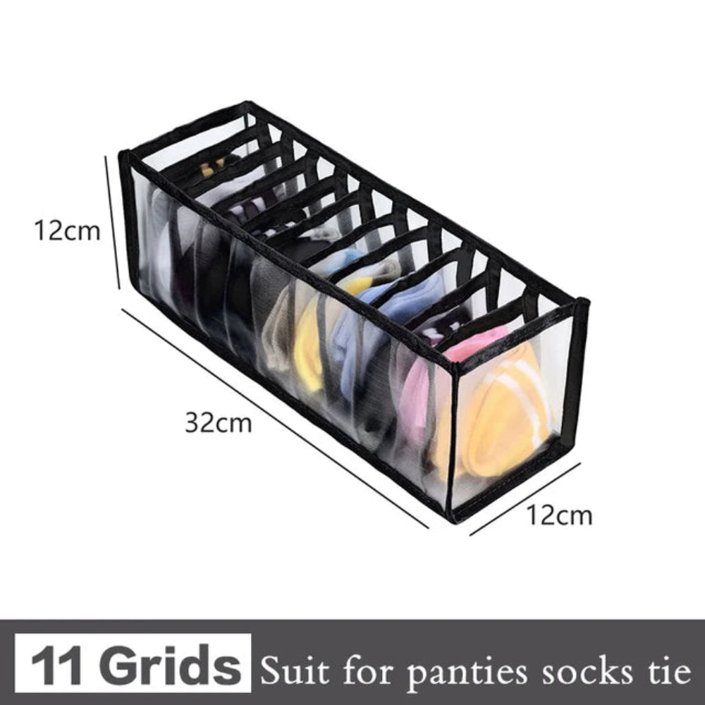 Organizador Gavetas Roupa - Jeans, T-Shirts, Íntimo, Divisórias, Nylon, Vários Tamanhos