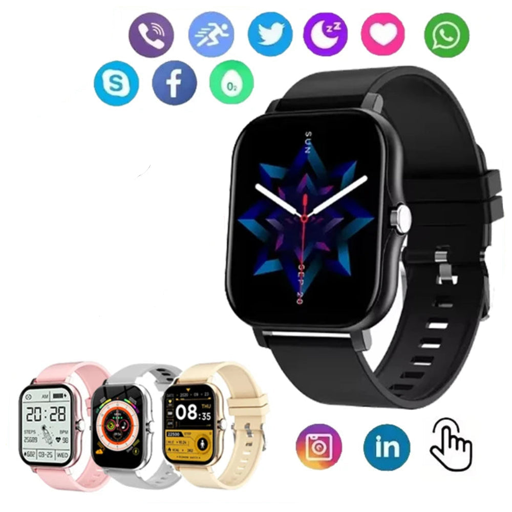 Smartwatch Xiaomi Air Max SY - Chamada BT, Saúde, Desporto, Monitor de Frequência Cardíaca, À Prova D'Água Para Telefones Android IOS