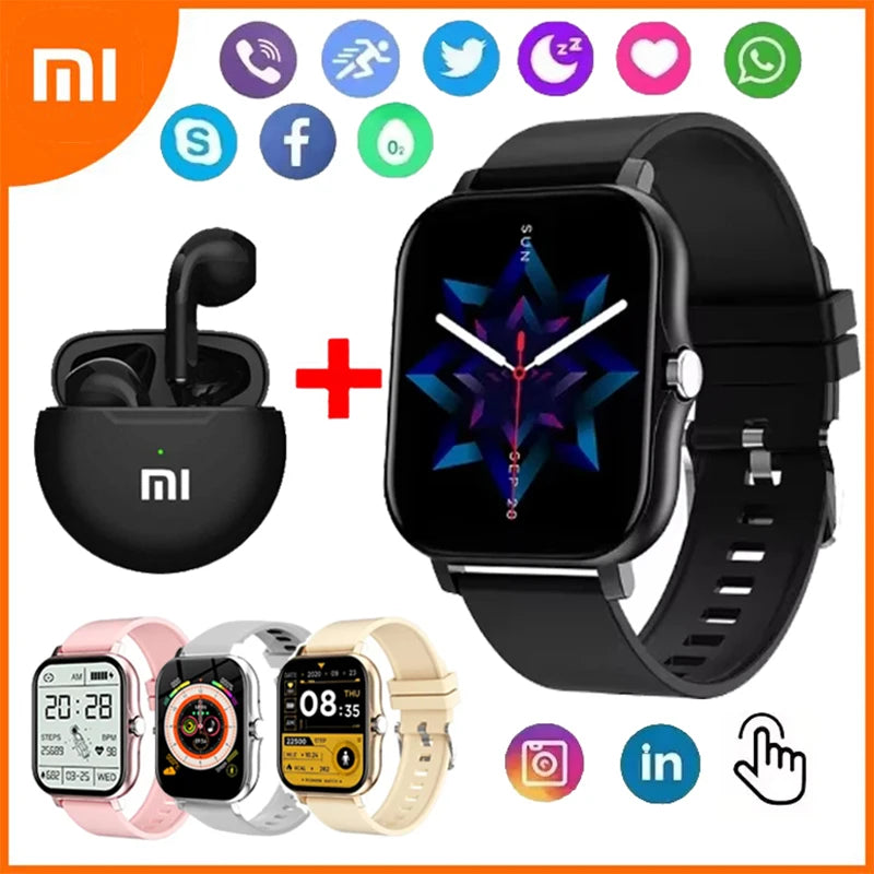 Smartwatch Xiaomi Air Max SY - Chamada BT, Saúde, Desporto, Monitor de Frequência Cardíaca, À Prova D'Água Para Telefones Android IOS