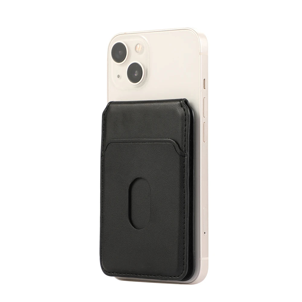 Carteira Magnética MagSafe Couro - Porta-Cartões, iPhone/Samsung, Várias Cores