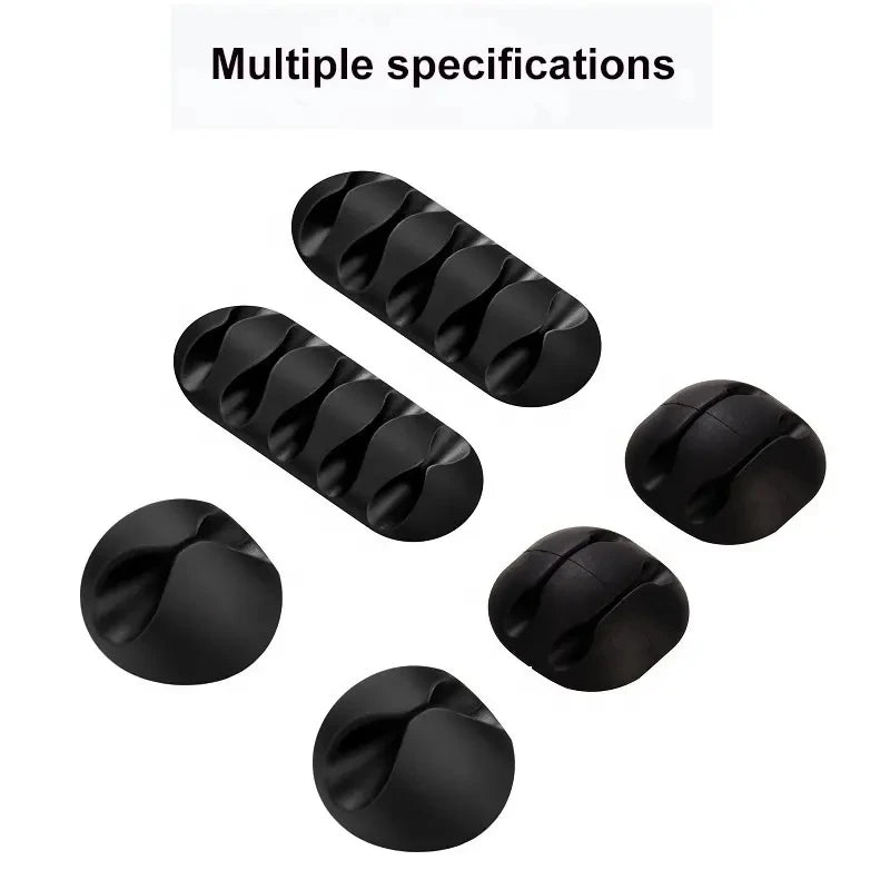 Organizador Cabos NNBILI Silicone - Suporte Mesa, Mouse/Fone, 3 Tamanhos