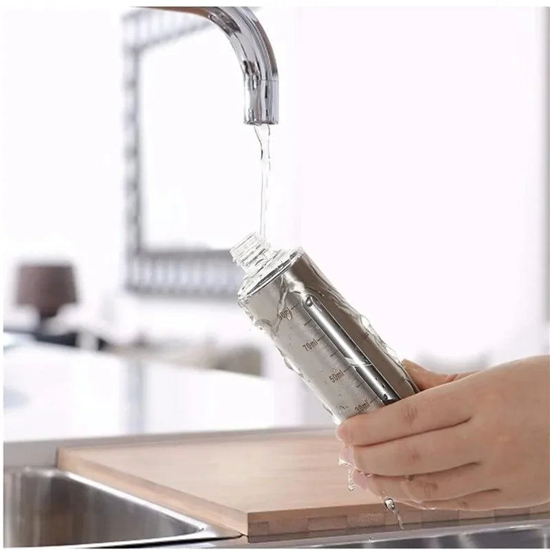 Frasco Spray Azeite Inox 304 com Doseador - Óleo, Vinagre, Temperos, Churrasco, Cozinha Saudável