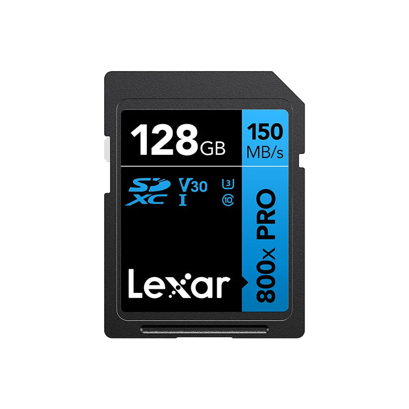 Cartão de Memória Lexar SD Pro 800x - 32GB/64GB/128GB - 150MB/s, UHS-I, C10/V10/V30