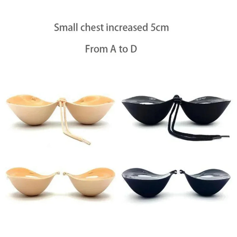 Sutiã Invisível Push Up Grosso - Adesivo Silicone, Levanta Seios, Vários Tamanhos, Casamento/Festas