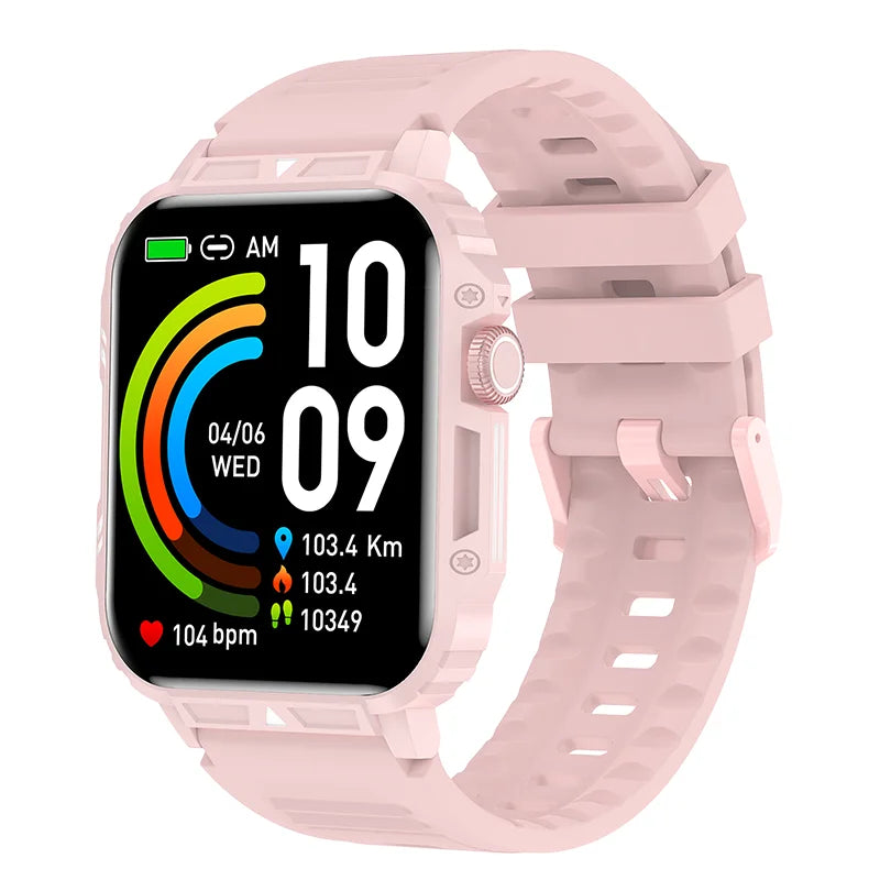 Smartwatch Militar L81 2024 - Chamada BT,  Monitor de Saúde, IP68, 100+ Desportos, à Prova D'água