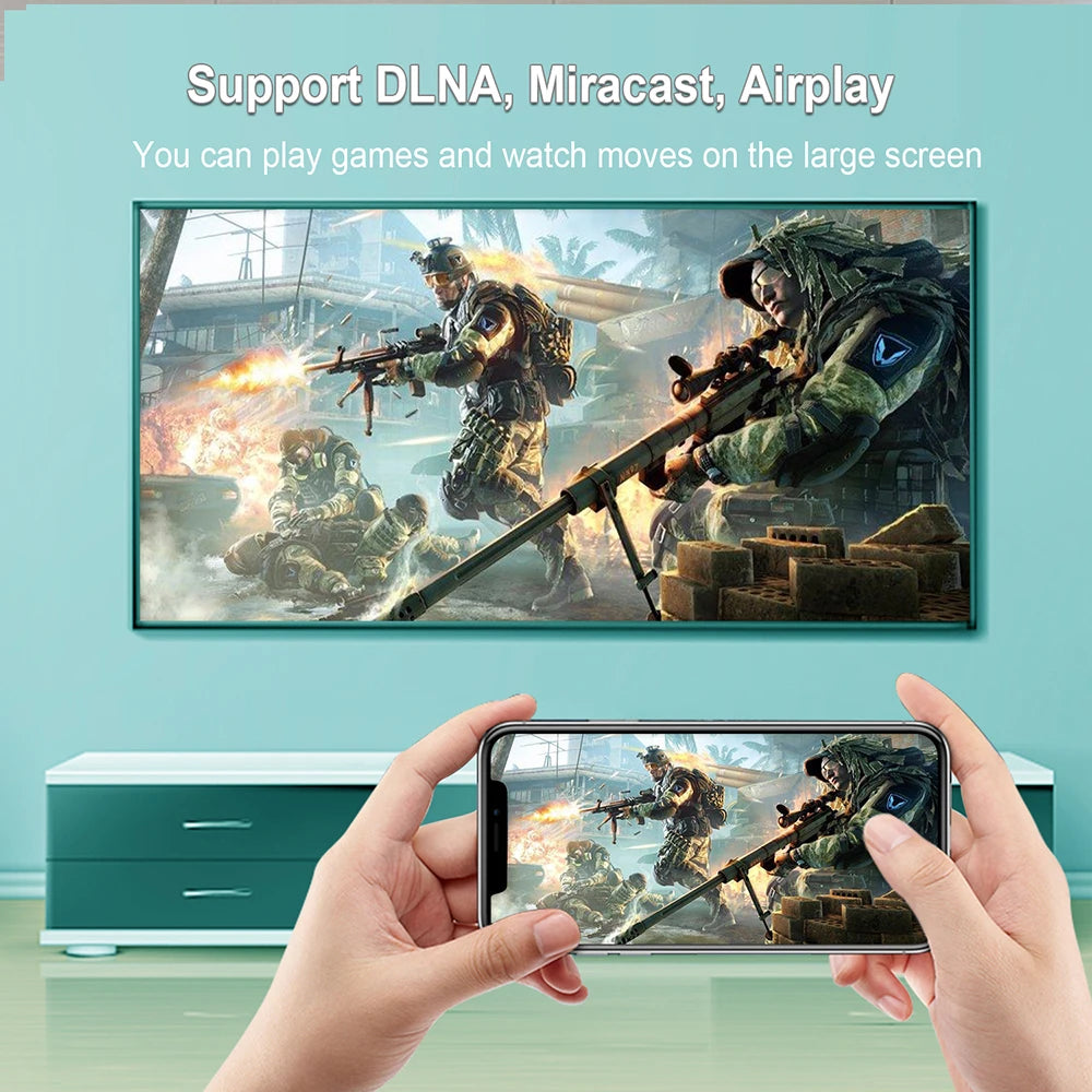 Caixa De Tv Android 11, 4gb Ram, 64gb Rom, 4k Hd, Com Wifi E Bluetooth