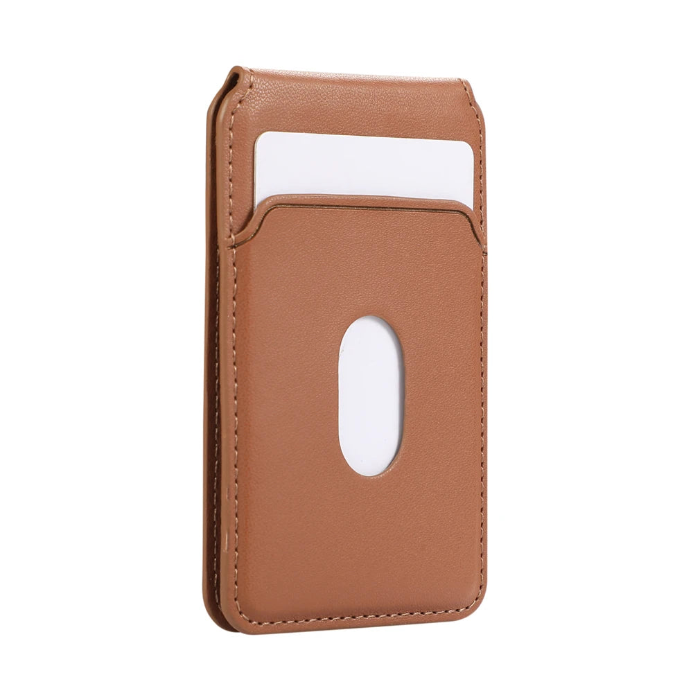 Carteira Magnética MagSafe Couro - Porta-Cartões, iPhone/Samsung, Várias Cores