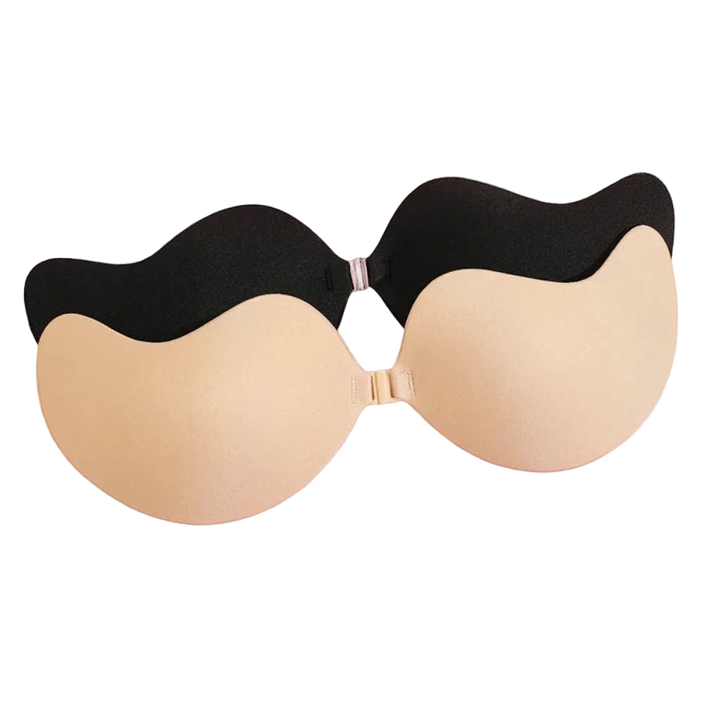 2 Pares Adesivos de Silicone Push Up Invisível - Sutiã Nude Autoadesivo, Levanta Seios, Sem Alças, Casamento/Festa