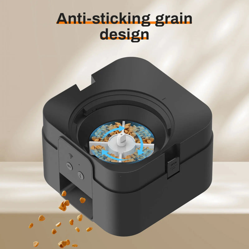 Alimentador Automático Inteligente - Gatos/Cães, Dispensador Quantitativo, Comida Lenta, LCD