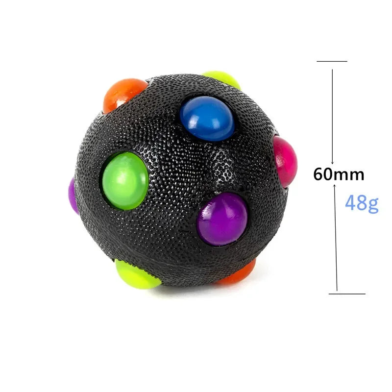 Bola Luminosa LED Interativa - Cães/Gatos, Crianças, Elástica, Piscante, Diversão Garantida
