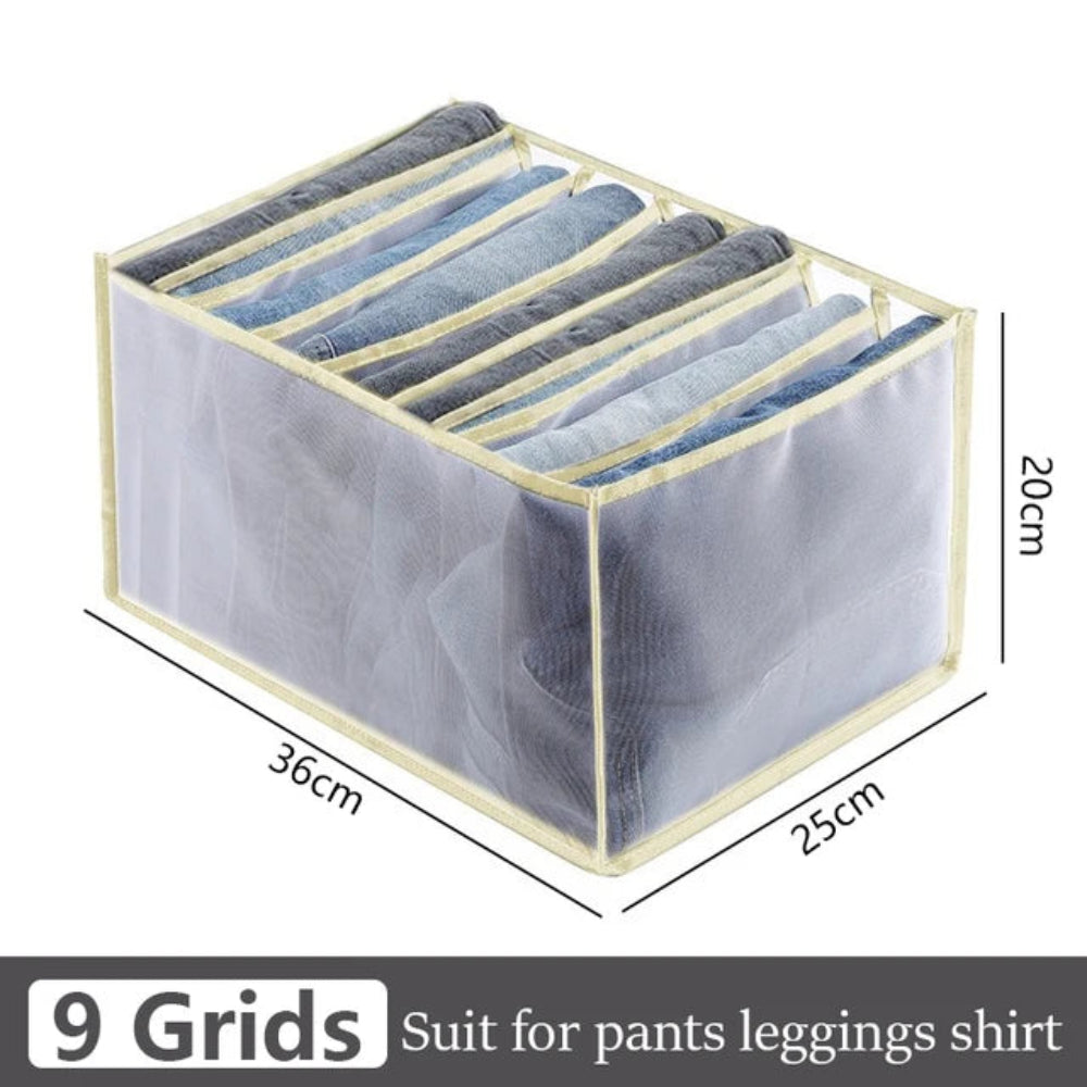 Organizador Gavetas Roupa - Jeans, T-Shirts, Íntimo, Divisórias, Nylon, Vários Tamanhos