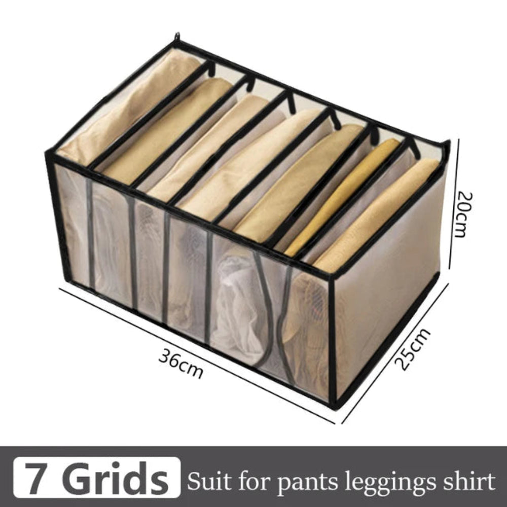 Organizador Gavetas Roupa - Jeans, T-Shirts, Íntimo, Divisórias, Nylon, Vários Tamanhos