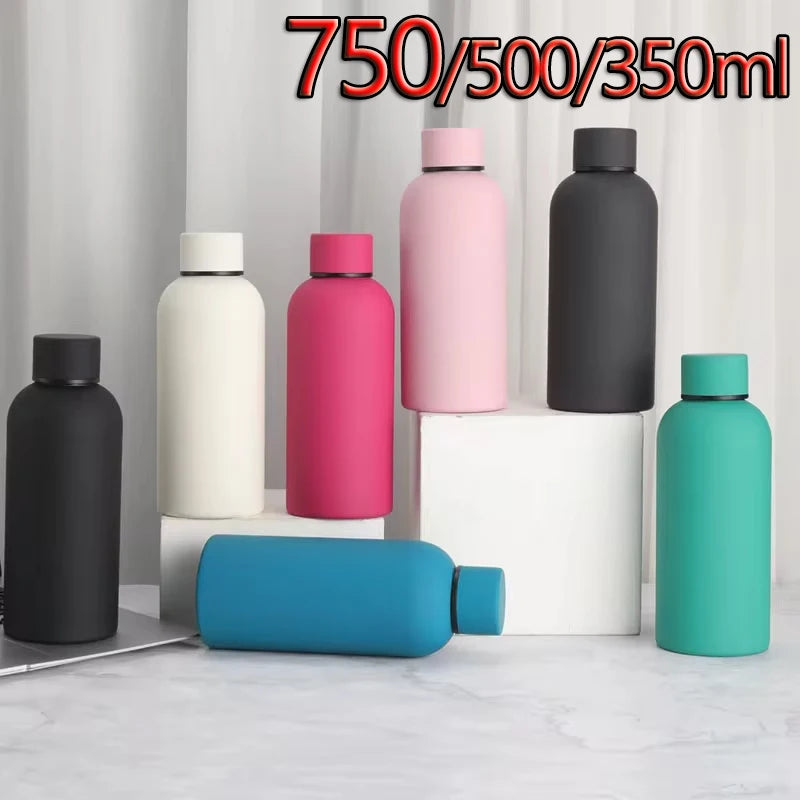 Garrafa Térmica Aço Inoxidável 350/500/750ml - 6-12h, Portátil, Várias Cores