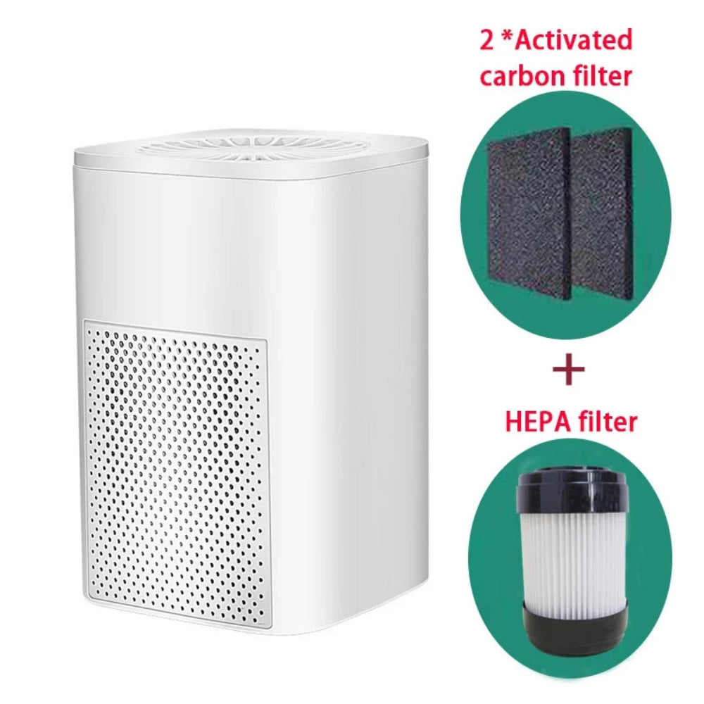 Purificador de Ar - UV, Ionizador, Ozono, Filtro HEPA, USB