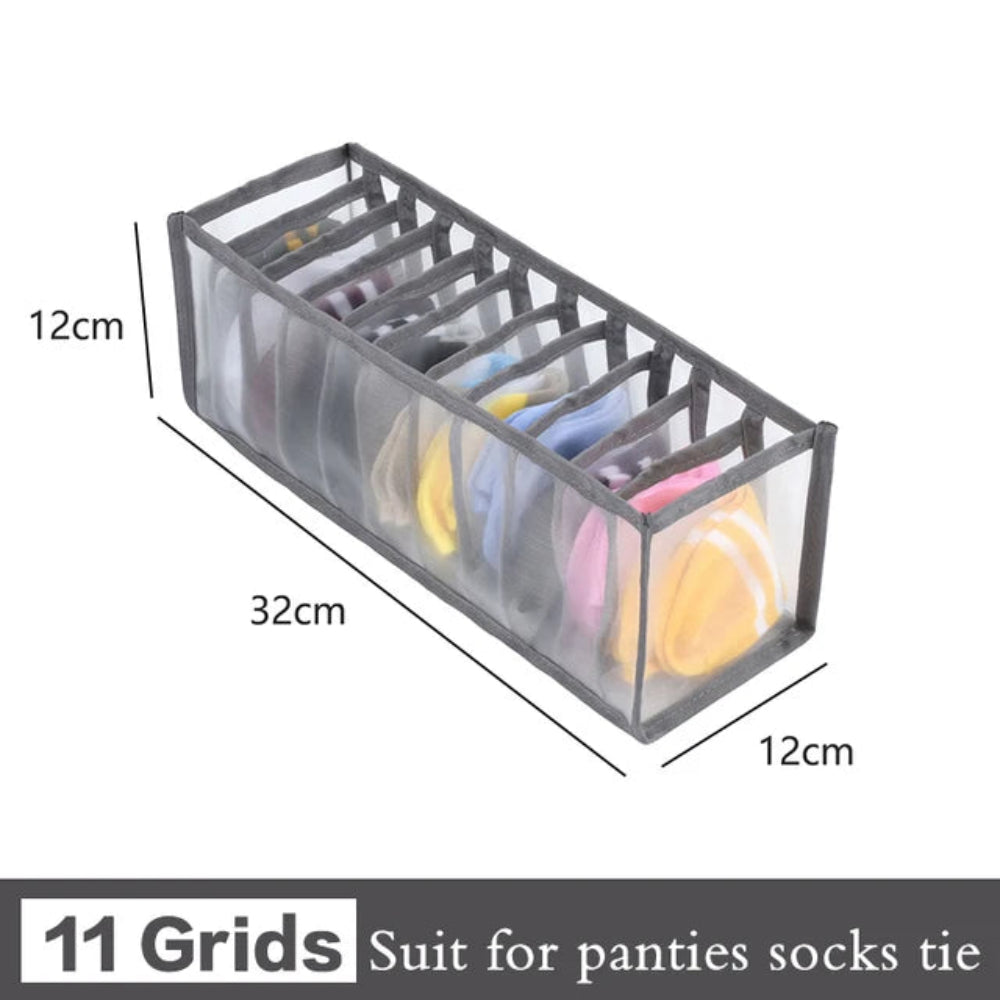 Organizador Gavetas Roupa - Jeans, T-Shirts, Íntimo, Divisórias, Nylon, Vários Tamanhos