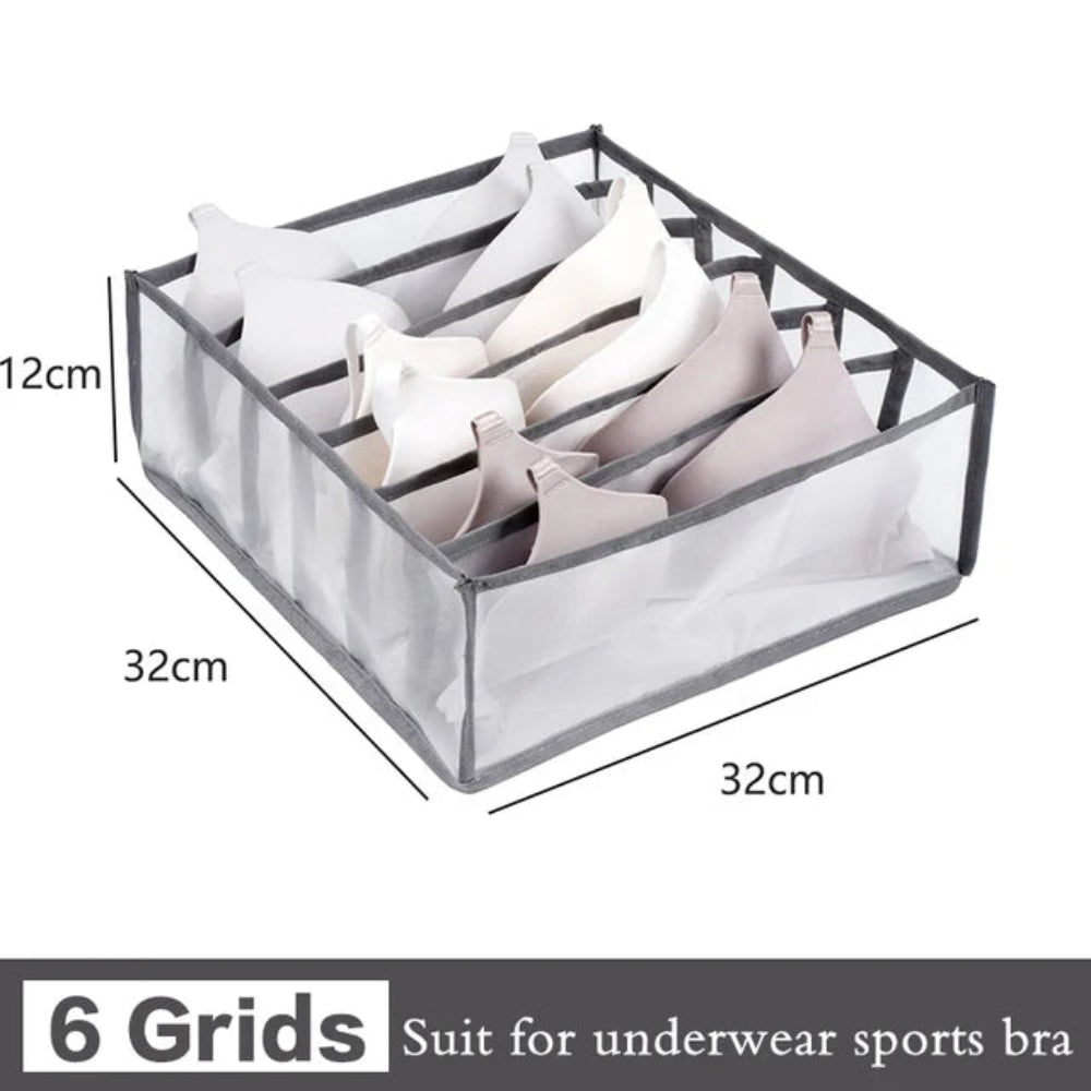 Organizador Gavetas Roupa - Jeans, T-Shirts, Íntimo, Divisórias, Nylon, Vários Tamanhos