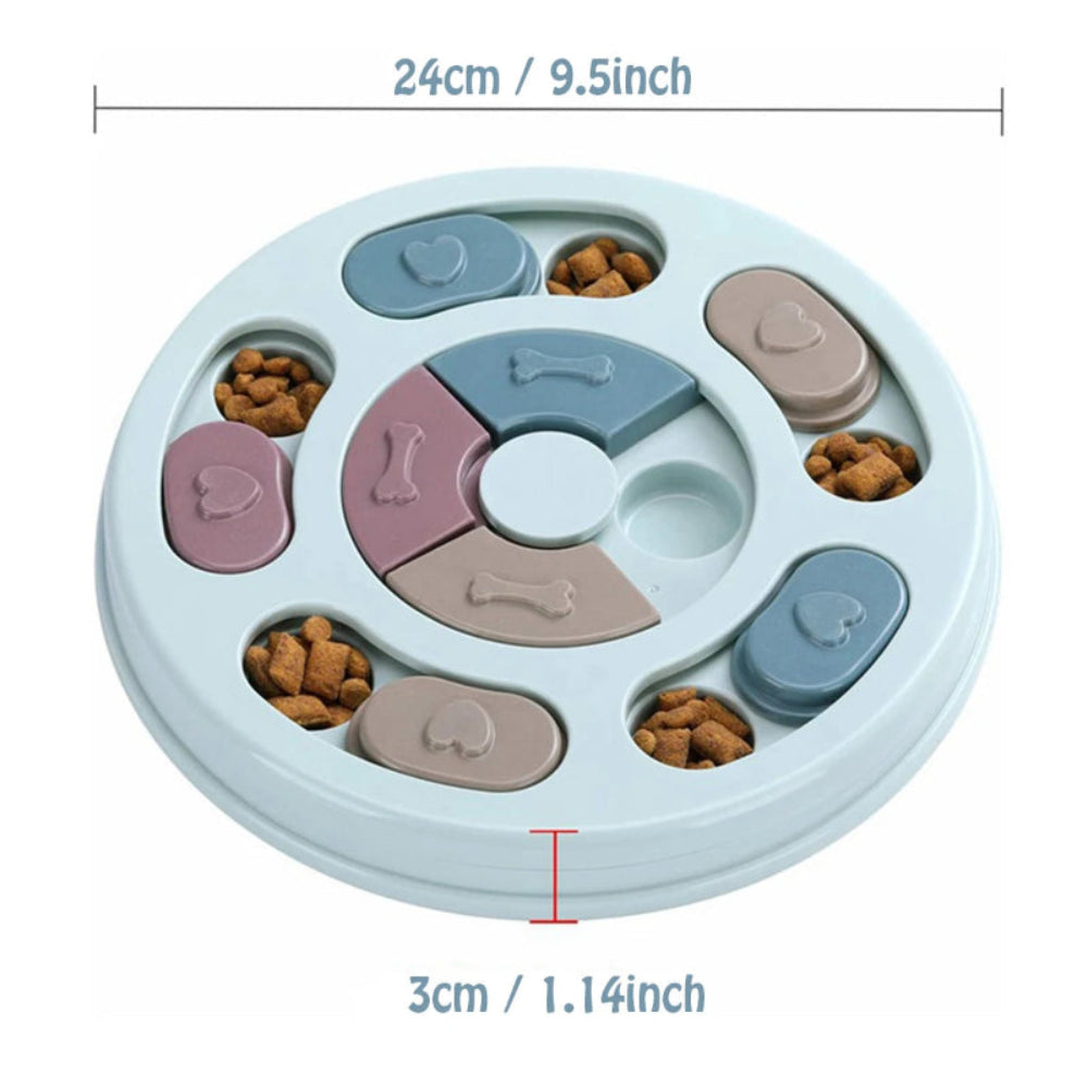 Tigela Comida Lenta Cães/Gatos - Brinquedo Educacional, Anti-Tédio, Alimentação Interativa