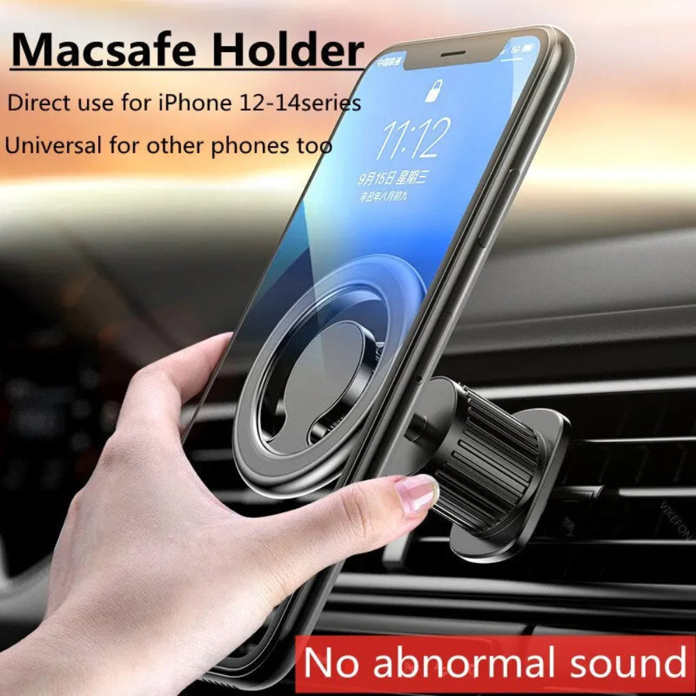Suporte Magnético Telemóvel Carro - MagSafe, 360°, Painel/Ventilação, iPhone/Samsung/Xiaomi