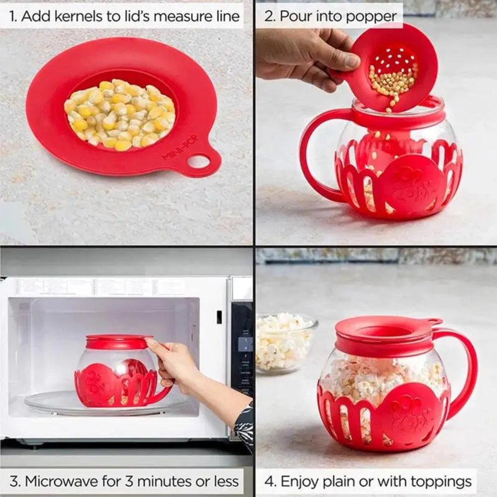 Air Popper de Micro-ondas: Tigela de Borossilicato para Pipocas (2.25QT)